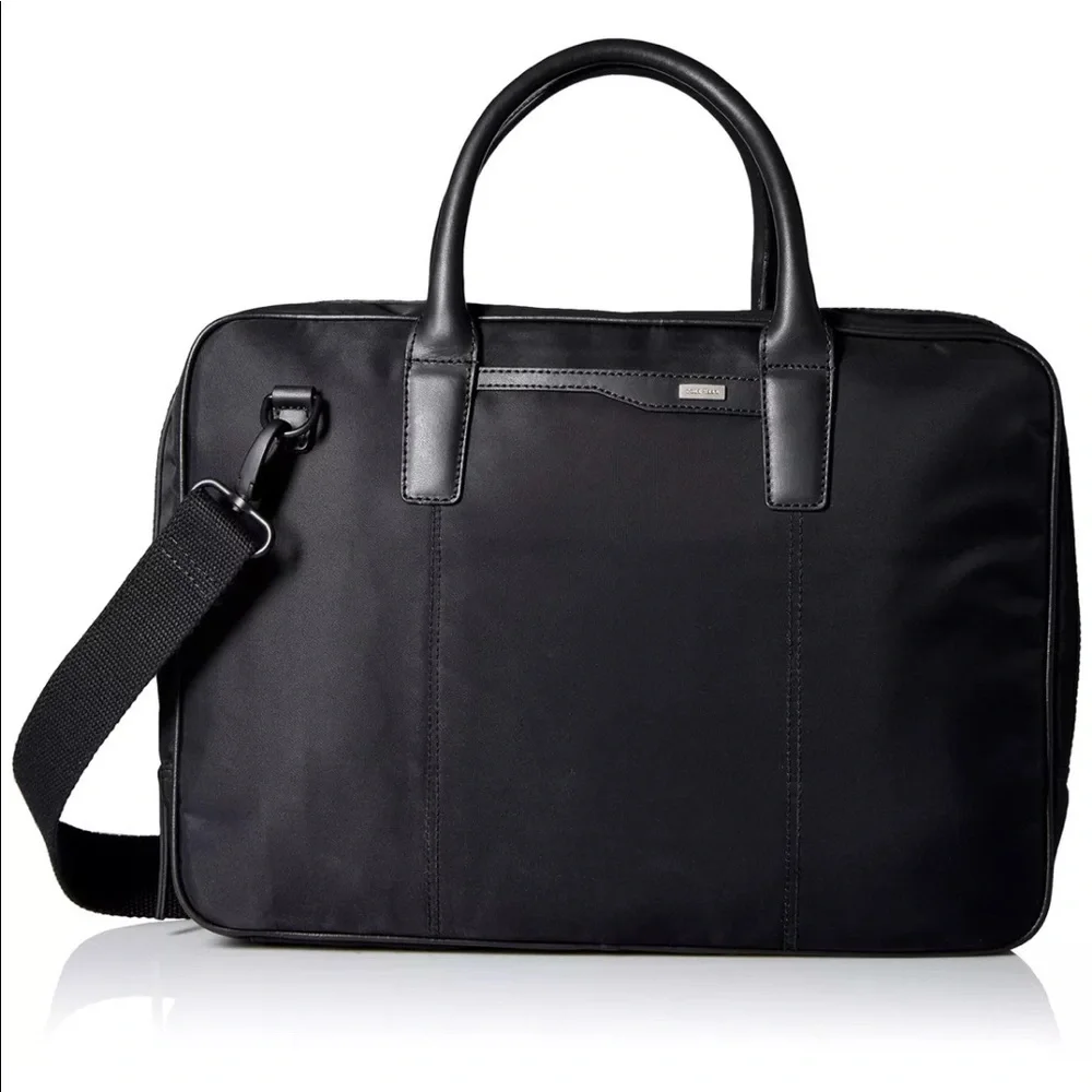 Cole Haan Black Nylon Professional Laptop Briefcase Commuter Bag 15